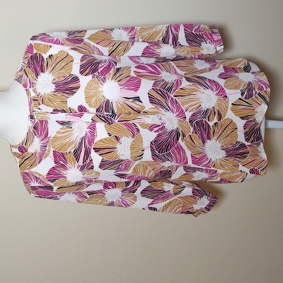 JM Collection Wildflower Mix Women's Blouse - Picture 1 of 7